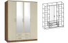 Фото Шкаф Светлана (168) четырехдверный от производителя Мебель Маркет в Мелитополе по цене 34&nbsp;440 ₽