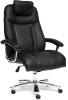 Кресло для руководителя Траст (Trust) (Материал обивки: кожзам, цвет обивки: черный-черный стеганный-черный (Tetchair) )