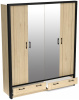 Фото Шкаф Бостон (180) четырехдверный (2 зеркала) от производителя СБК в Мелитополе по цене 34&nbsp;930 ₽